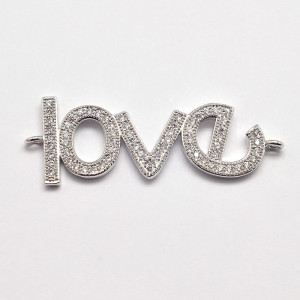 Коннектор LOVE с фианитами