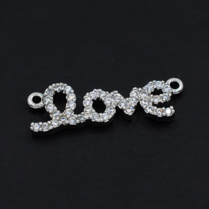 Коннектор Love с фианитами