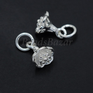 Подвеска серебро 925 пр. цветок (светлое серебро)