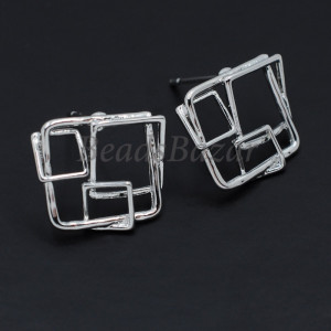 Швензы пуссеты 15*13 мм, серебро