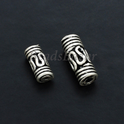 Бусина серебро 925 пр. трубочка
