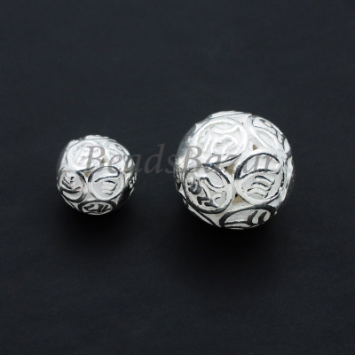 Бусина серебро 925 пр. с мантрами