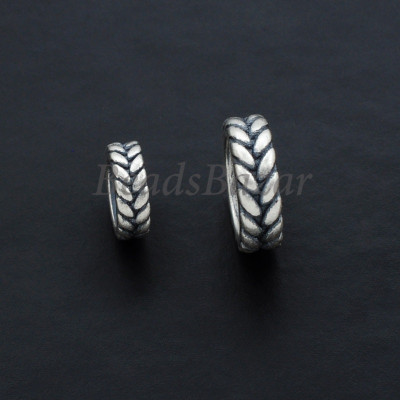 Бусина серебро 925 пр. косичка